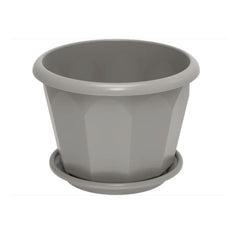 Cosmoplast Hexagonal Flowerpot with Tray 13"