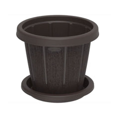 Cosmoplast Cedargrain 10" Flowerpot with Tray