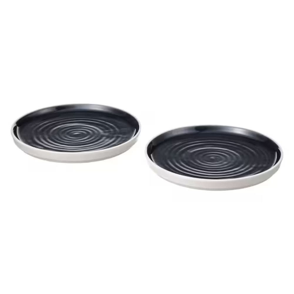 IKEA OMBONAD Side plate, dark grey, 20 cm