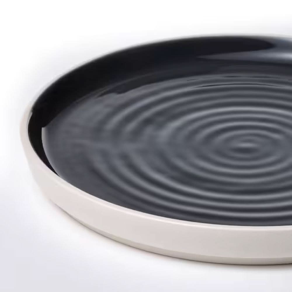 IKEA OMBONAD Side plate, dark grey, 20 cm