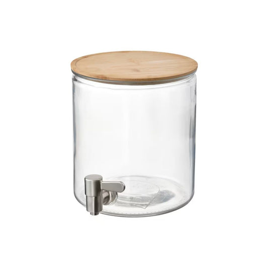 IKEA 365+ Jar with tap, bamboo/clear glass, 4 l
