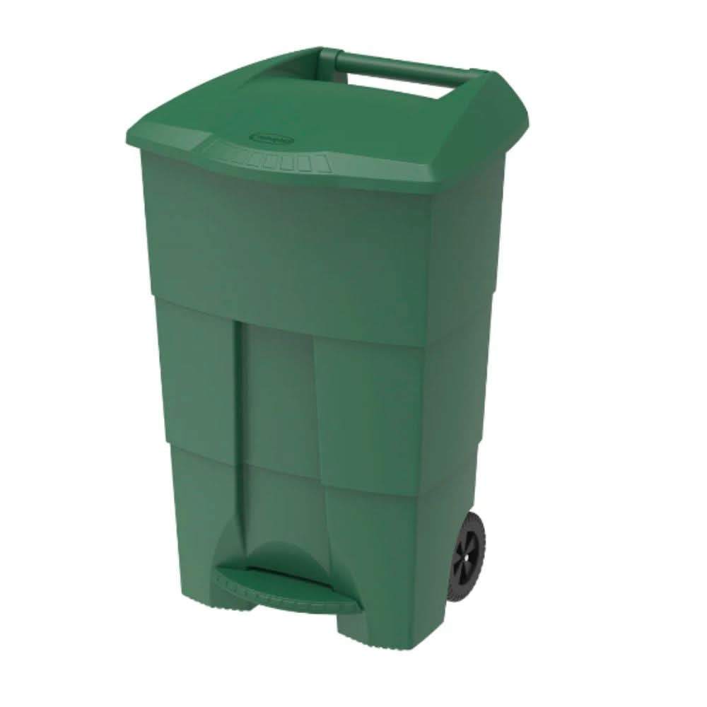 Cosmoplast Step-on Waste Bin with Pedal & Wheels 125L