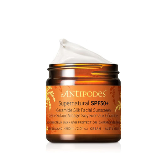 Antipodes Supernatural SPF50+ Ceramide Silk Facial Sunscreen 60ml