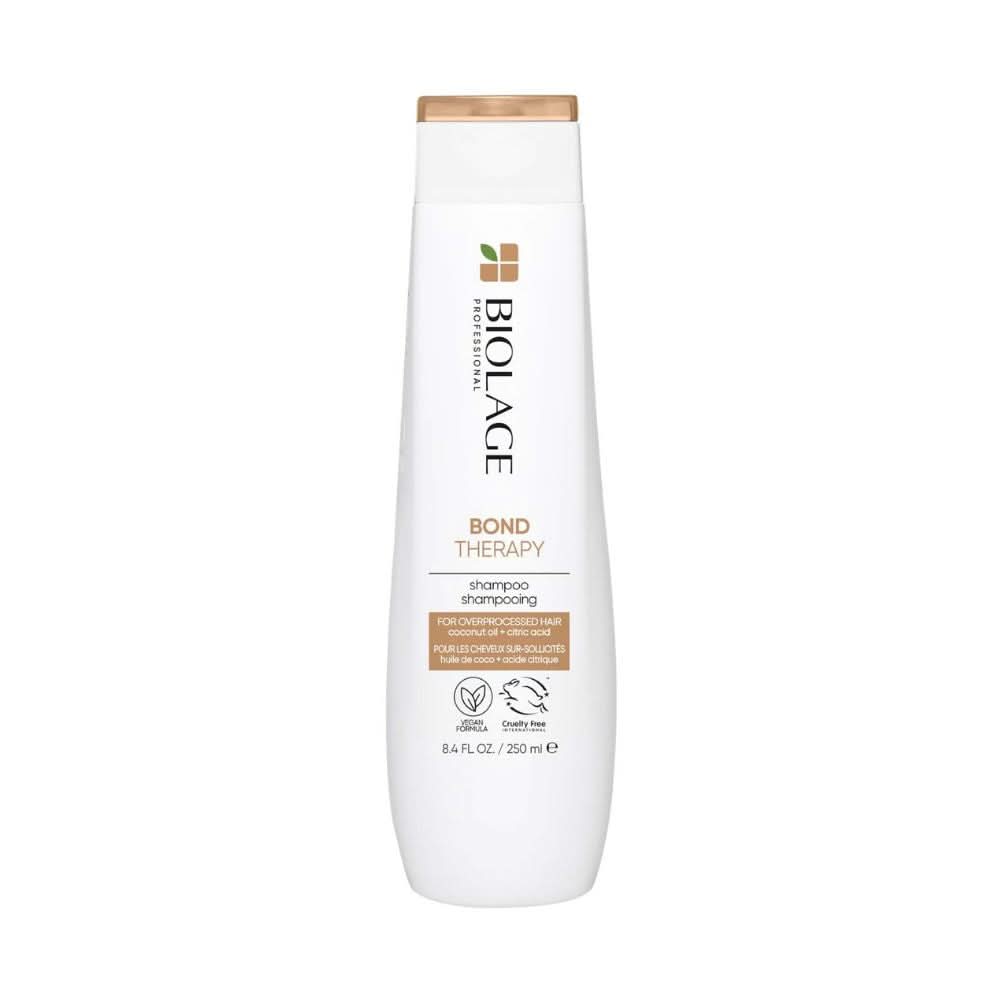 Biolage Professional Bond Therapy Cleansing Shampoo Infused with Citric Acid and Coconut Oil for Over-Processed Damaged Hair 250ml