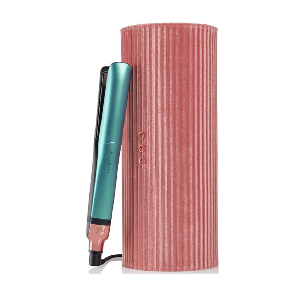 مكواة الشعر الاحترافية ghd Platinum+ Styler مقاس 1 بوصة، مصنوعة من السيراميك - لون اليشم الجذاب