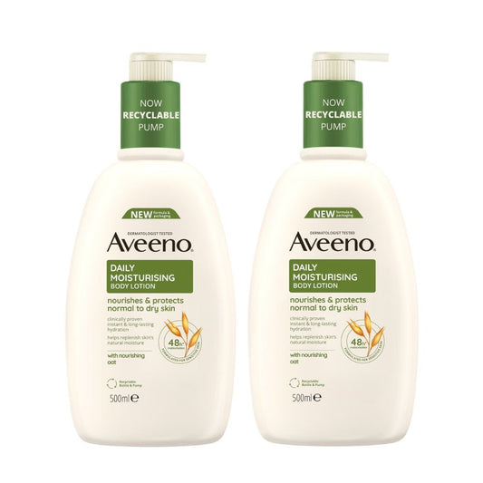 Aveeno Daily Moisturising Lotion Duo for Instant Hydration 1L Mega Bundle