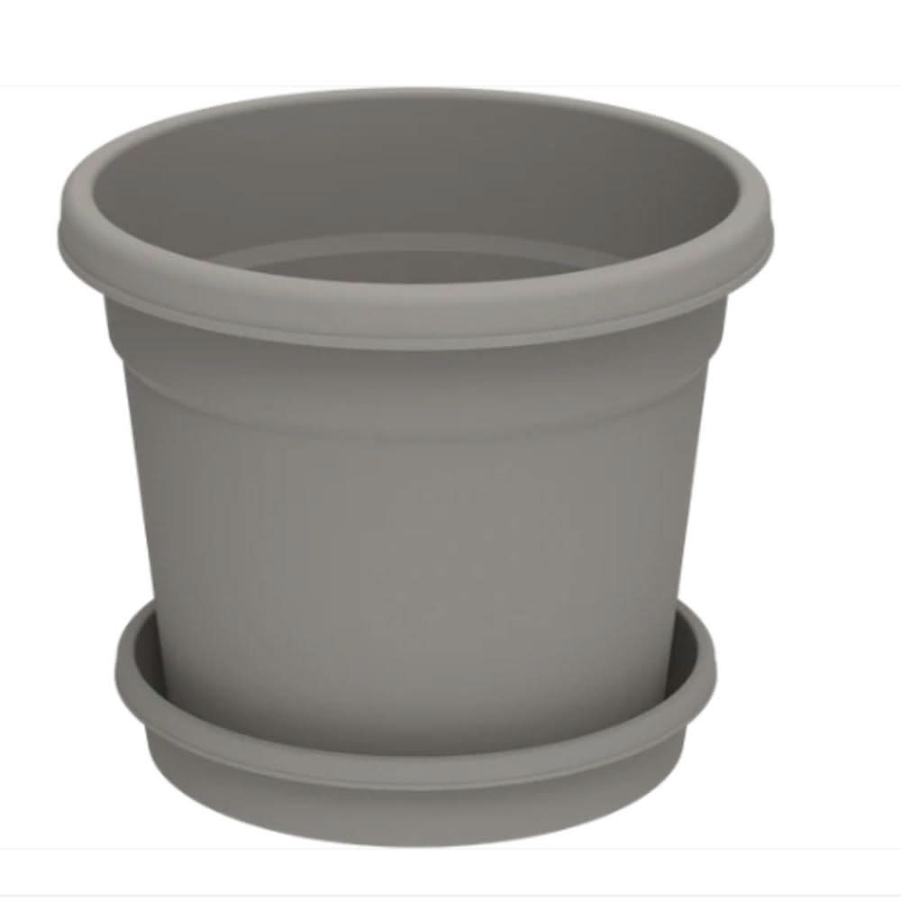 Cosmoplast Round Flowerpot with Tray 16"