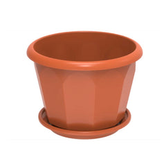 Cosmoplast Hexagonal Flowerpot with Tray 11"