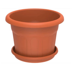 Cosmoplast Round Flowerpot with Tray 28"