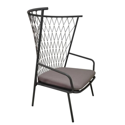 Aluminum Rope Chair W/Cushion Icon (88 x 84 x 125 cm) 1-Seater