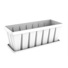 Cosmoplast Cedargrain Rectangular Planter with Tray 30"