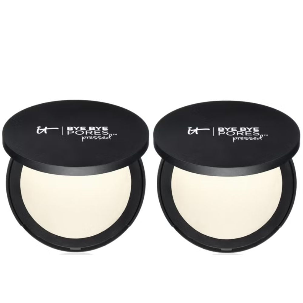 بودرة مضغوطة شفافة مزدوجة من IT COSMETICS Bye Bye Pores - شفافة