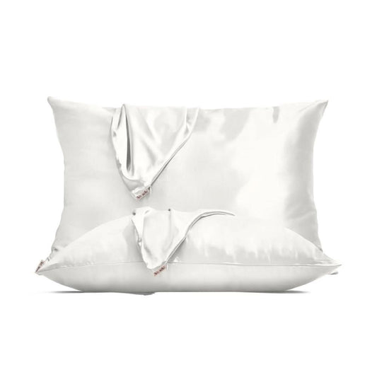 Kitsch Holiday Satin Pillowcase Duo - Ivory