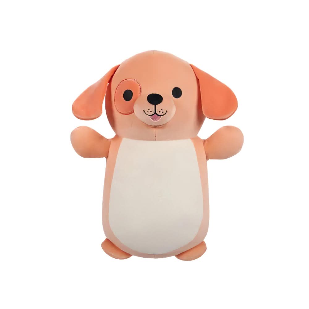 SQUISH Mallows Drella Dog Hugmee Plush Toy Peach 14 Inch