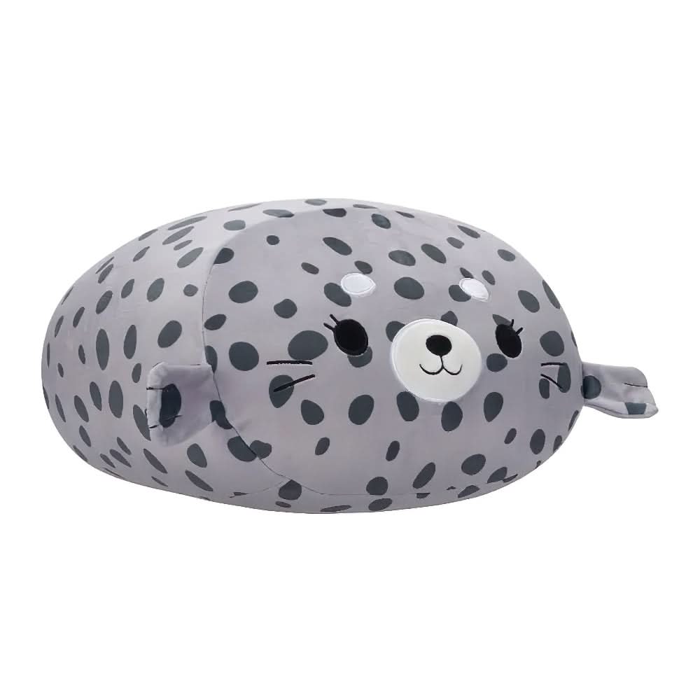 SQUISH Mallows Stackables Odile Spotted Seal Plush Toy Grey 12 Inch