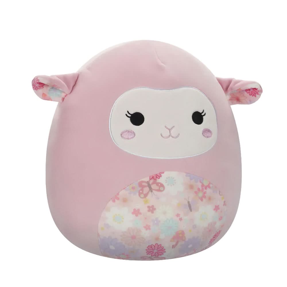 SQUISH Mallows Lala Lamb Medium Plush Toy Pink 12 Inch