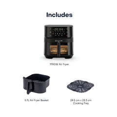 Nutricook Air Fryer Vision 5.7L - Black