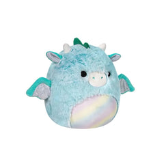SQUISH Mallows Fuzzamallows Lorelai Dragon Plush Toy Teal 12 Inch