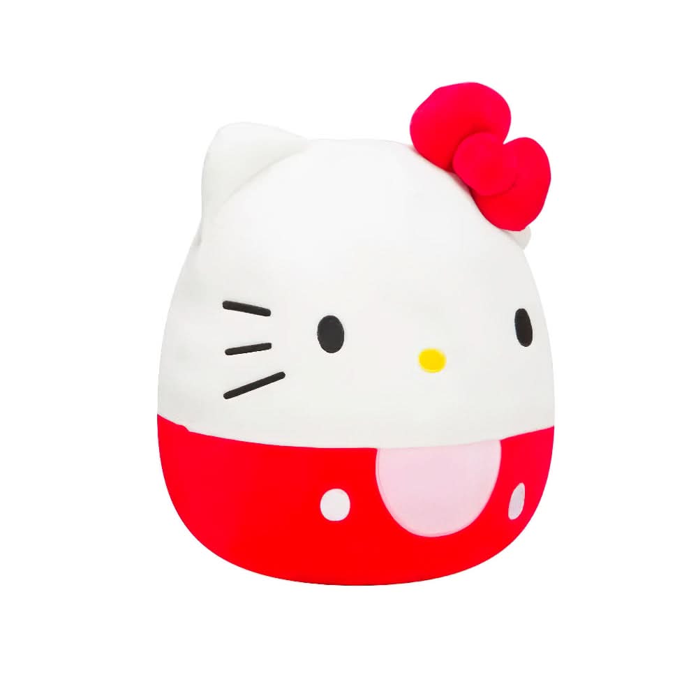 SQUISH Mallows Little Sanrio Core Hello Kitty In Red Suit Plush Toy 8 Inch