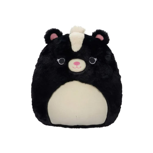 SQUISH Mallows Fuzzamallows Selma Skunk Plush Toy Black White 12 Inch