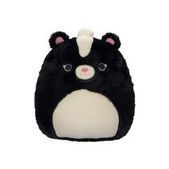 SQUISH Mallows Fuzzamallows Selma Skunk Plush Toy Black White 12 Inch
