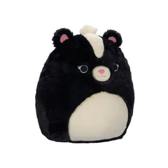 SQUISH Mallows Fuzzamallows Selma Skunk Plush Toy Black White 12 Inch