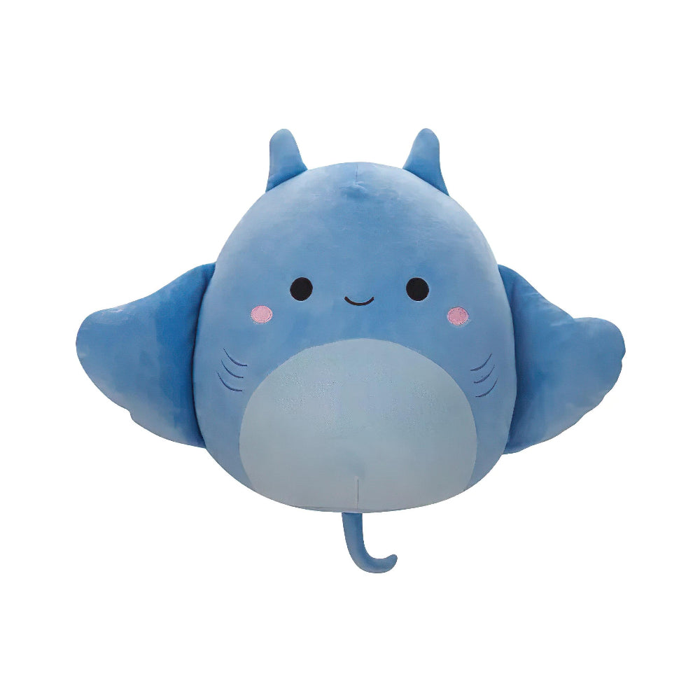 SQUISH Mallows Lux Manta Ray Plush Toy Blue 12 Inch