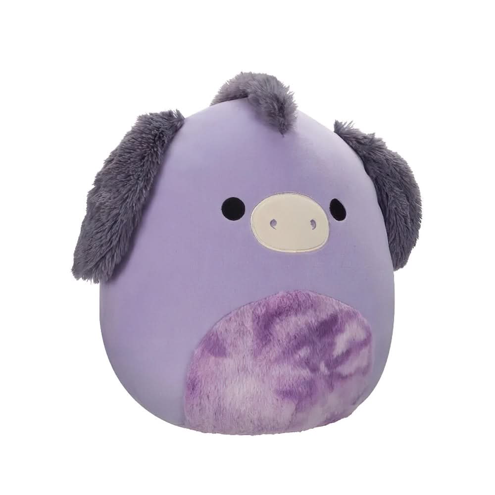 SQUISH Mallows Deacon Donkey Medium Plush Toy Purple 12 Inch