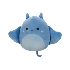SQUISH Mallows Lux Manta Ray Plush Toy Blue 12 Inch