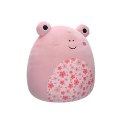 SQUISH Mallows Kline Frog With Sakura Flower Belly Plush Toy Pink 12 Inch