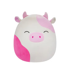 SQUISH Mallows Caedyn Spotted Cow With Closed Eyes Plush Toy Pink 16 Inch