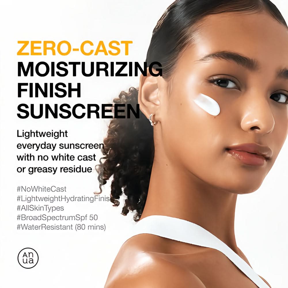 Anua - Zero-Cast Moisturizing Finish Sunscreen