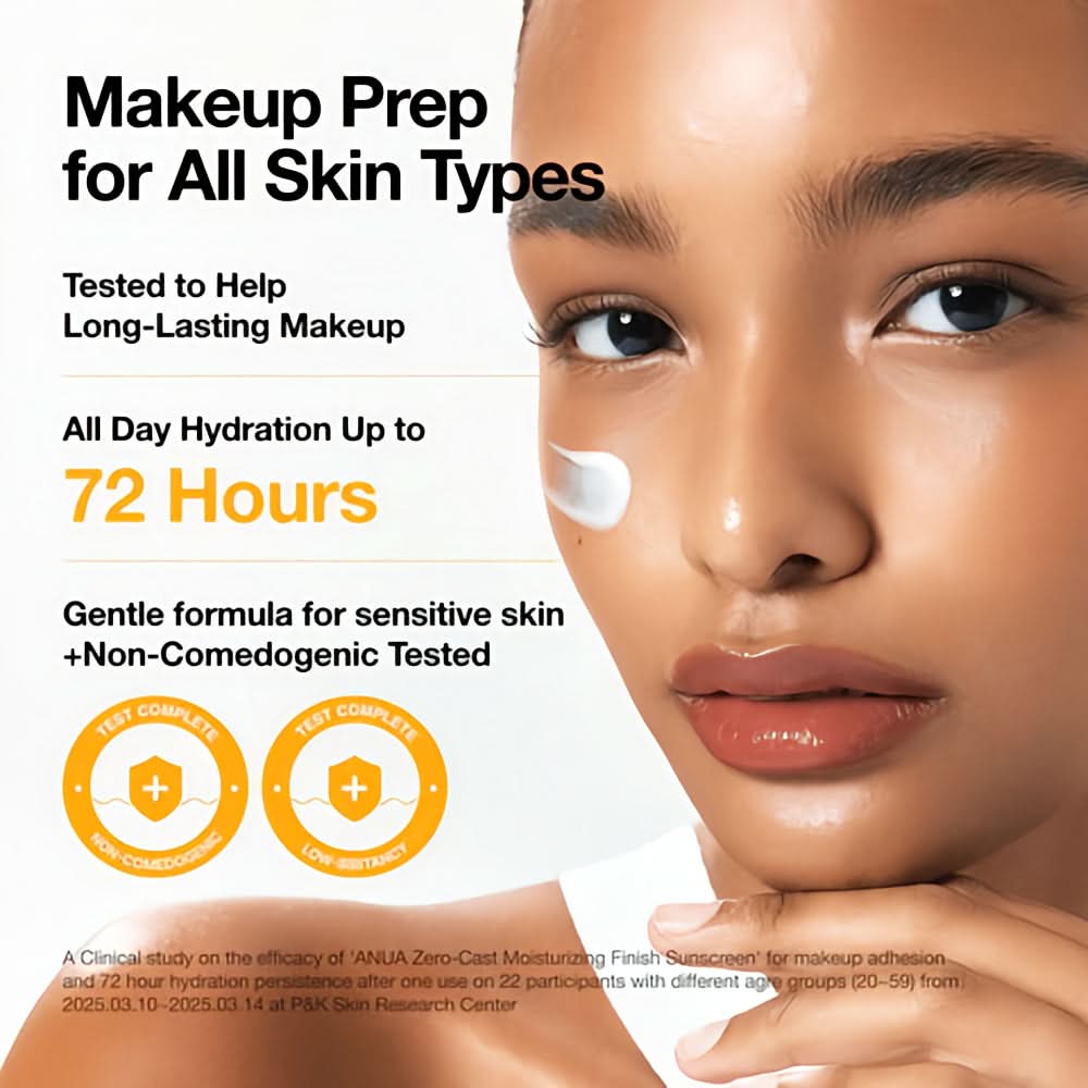 Anua - Zero-Cast Moisturizing Finish Sunscreen