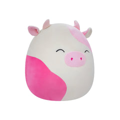 SQUISH Mallows Caedyn Spotted Cow With Closed Eyes Plush Toy Pink 16 Inch