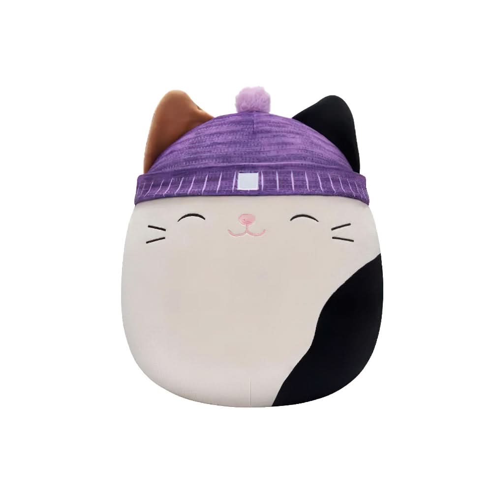 SQUISH Mallows Large Plush Cam Calico Cat With Beanie 16 Inch