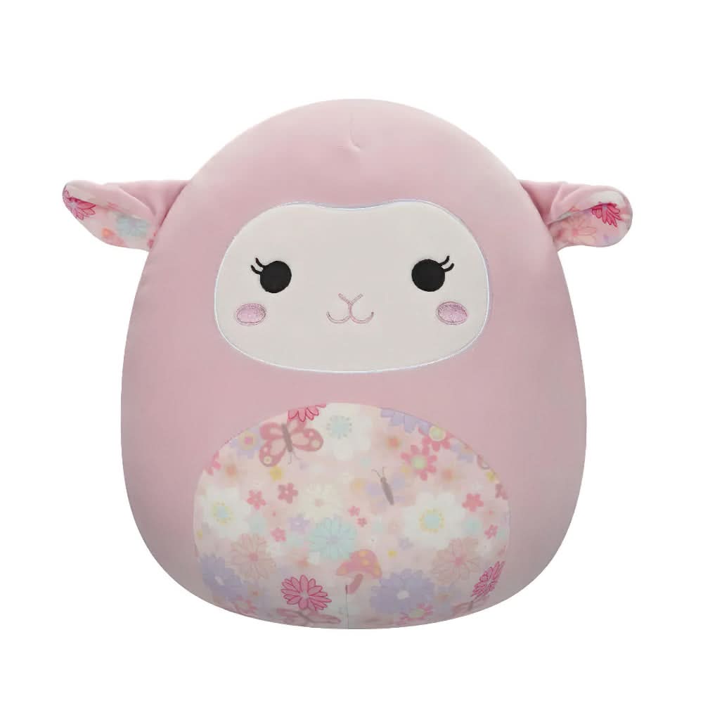 SQUISH Mallows Lala Lamb Medium Plush Toy Pink 12 Inch