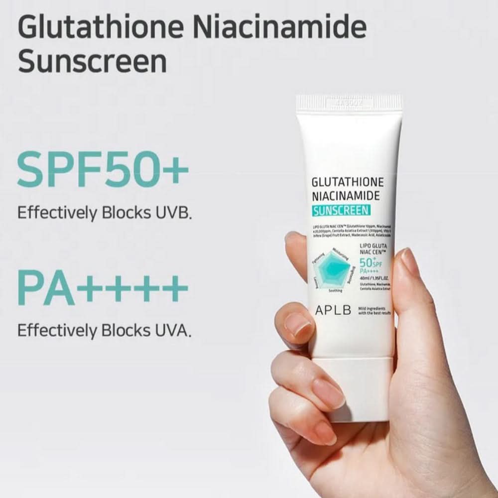 APLB – Glutathione Niacinamide Sunscreen (40 mL, SPF50+ PA++++)