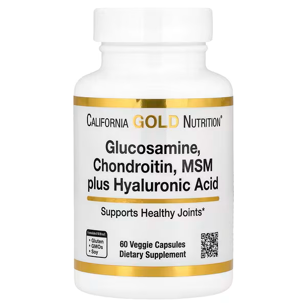 California Gold Nutrition, Glucosamine, Chondroitin, MSM plus Hyaluronic Acid, Veggie Capsules