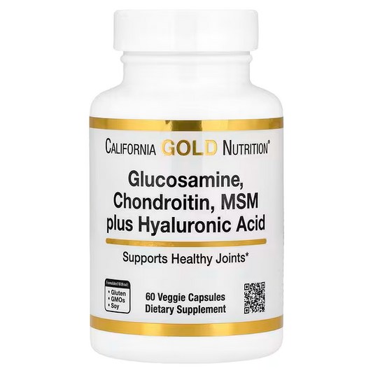 California Gold Nutrition, Glucosamine, Chondroitin, MSM plus Hyaluronic Acid, Veggie Capsules