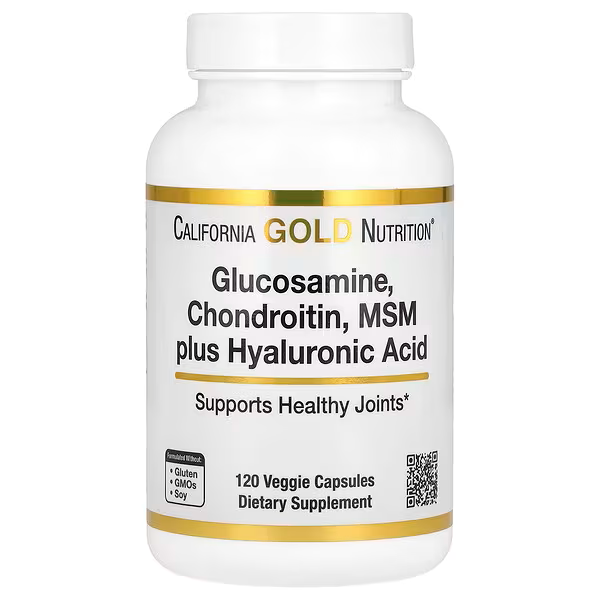 California Gold Nutrition, Glucosamine, Chondroitin, MSM plus Hyaluronic Acid, Veggie Capsules