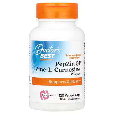 Doctor's Best, PepZin GI, Zinc-L-Carnosine Complex, 120 Veggie Caps