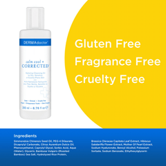 DERMAdoctor Calm Cool & Corrected Gentle Cleansing Oil & Makeup Remover for Dry, Sensitive & Eczema-Prone Skin 200ml