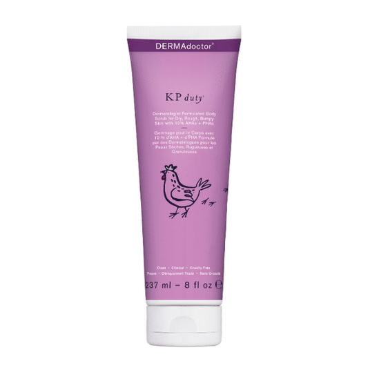 DERMAdoctor KP Duty Exfoliating Body Scrub for Dry, Rough Skin & Keratosis Pilaris with 10% AHAs + BHAs 237ml
