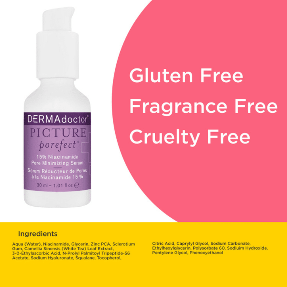 DERMAdoctor Picture Porefect Niacinamide 15% Serum for Uneven Tone, Pores, and Redness 30ml