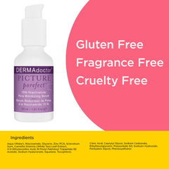 DERMAdoctor Picture Porefect Niacinamide 15% Serum for Uneven Tone, Pores, and Redness 30ml