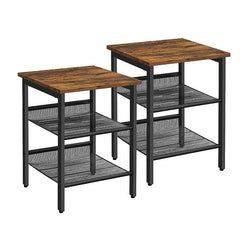 Vasagle LET23X Nightstand Combo with 2 Adjustable Mesh Shelves