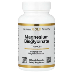 California Gold Nutrition, Magnesium Bisglycinate Chelate, Albion TRAACS,(100 mg per Capsule)