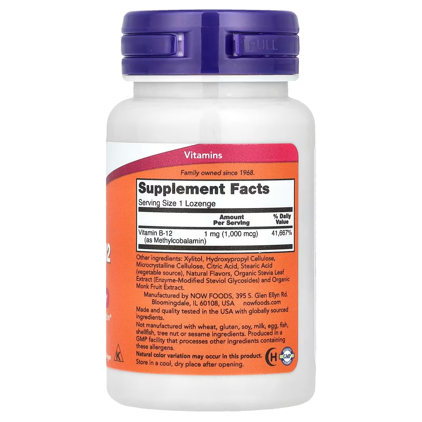 NOW Foods, Methyl B-12, 1,000 mcg, 100 Lozenges