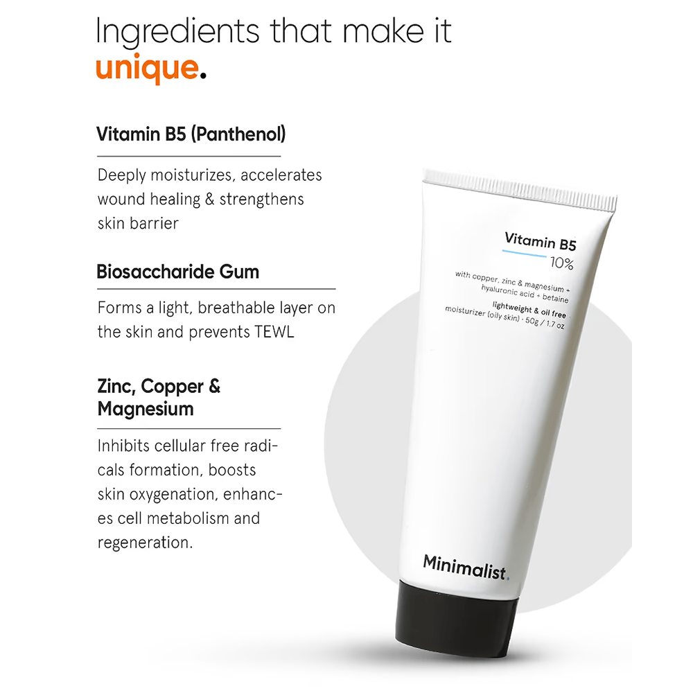 Minimalist 10% Vitamin B5 Gel Face Moisturizer 50 g