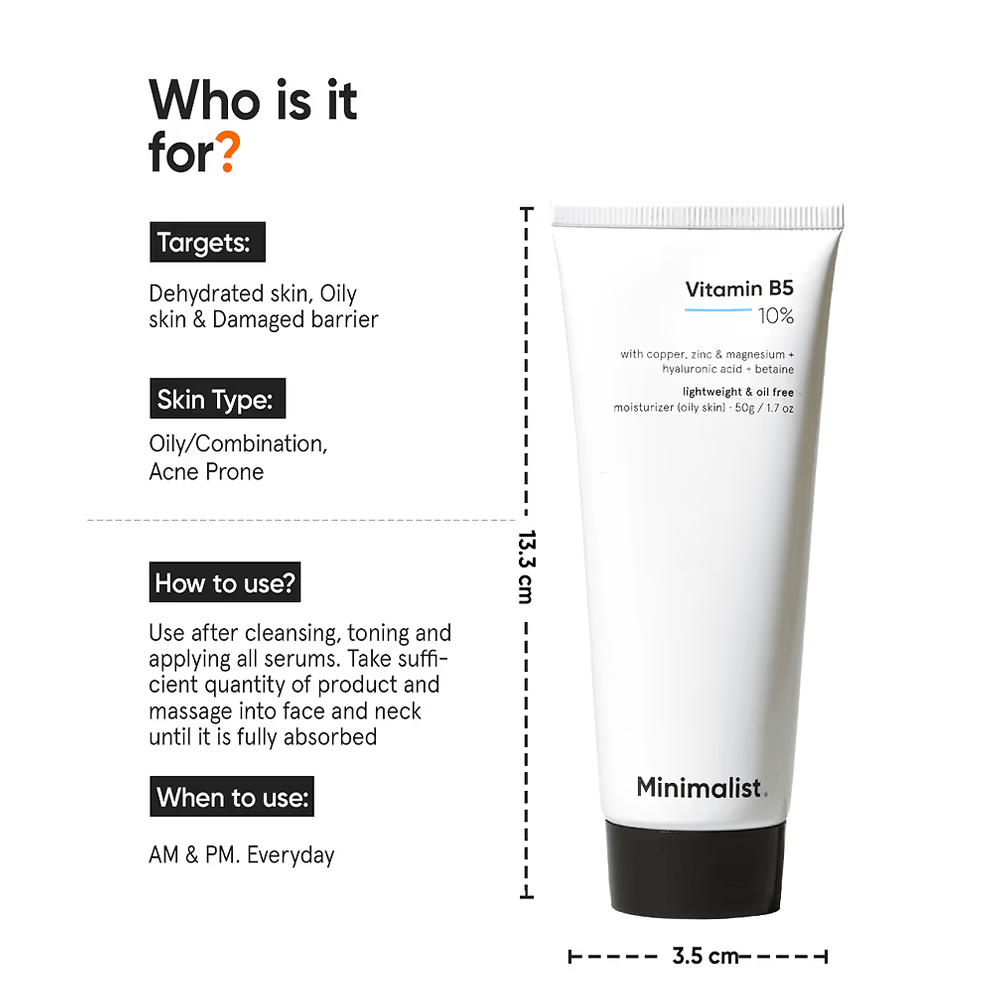 Minimalist 10% Vitamin B5 Gel Face Moisturizer 50 g